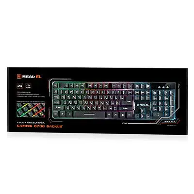 Клавіатура REAL-EL 8700 Gaming Backlit Black (EL123100015) - фото 3