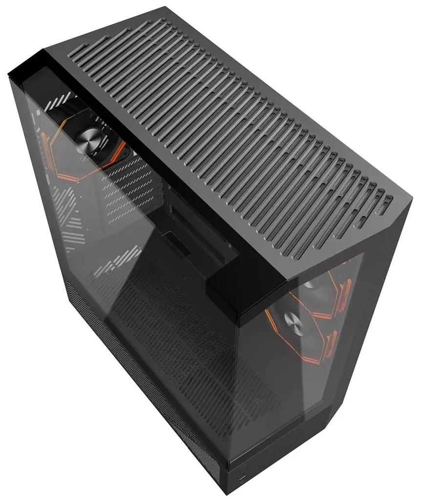 Корпус Darkflash DY460 без блока питания, черный (DY460 BLACK) - фото 2