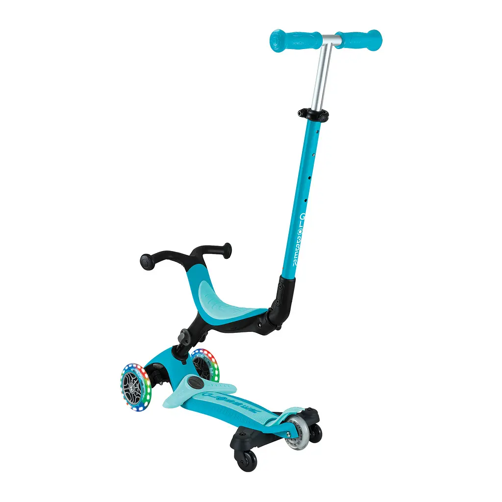 Самокат Globber Go Up Active Lights 360 колеса светятся до 20/50кг от 1 года голубой (749-300) - фото 5