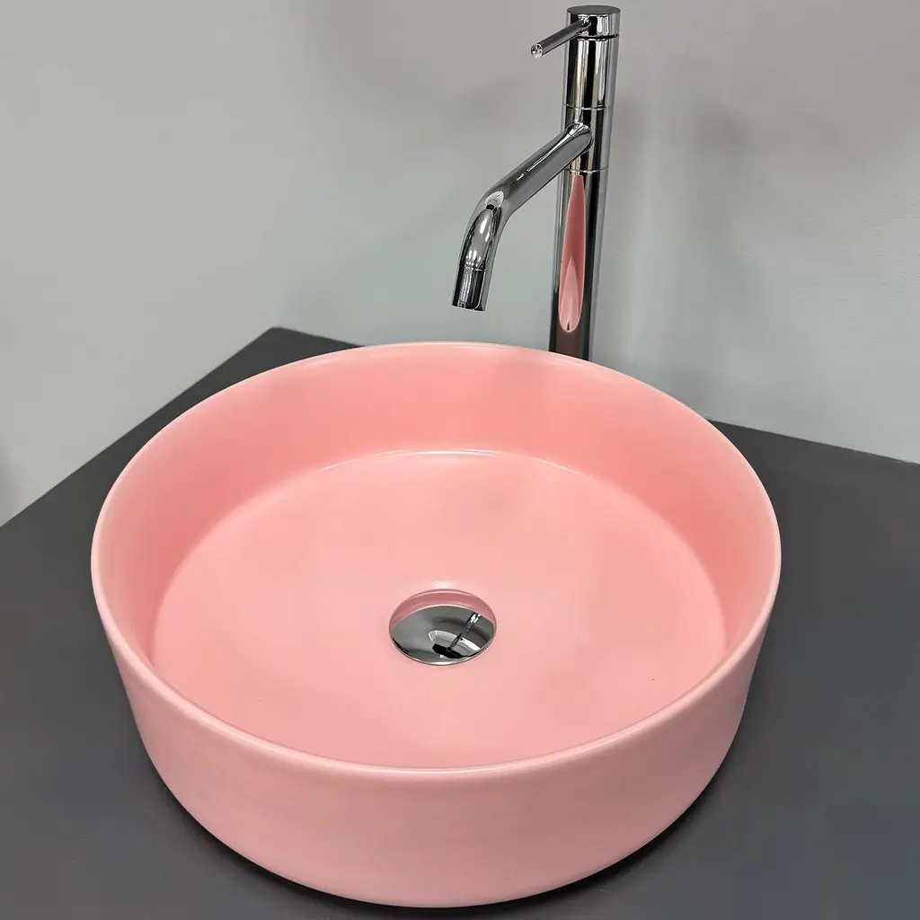Умивальник VBI Prato накладний 36x36 см pink matt VBI-011417 - фото 2