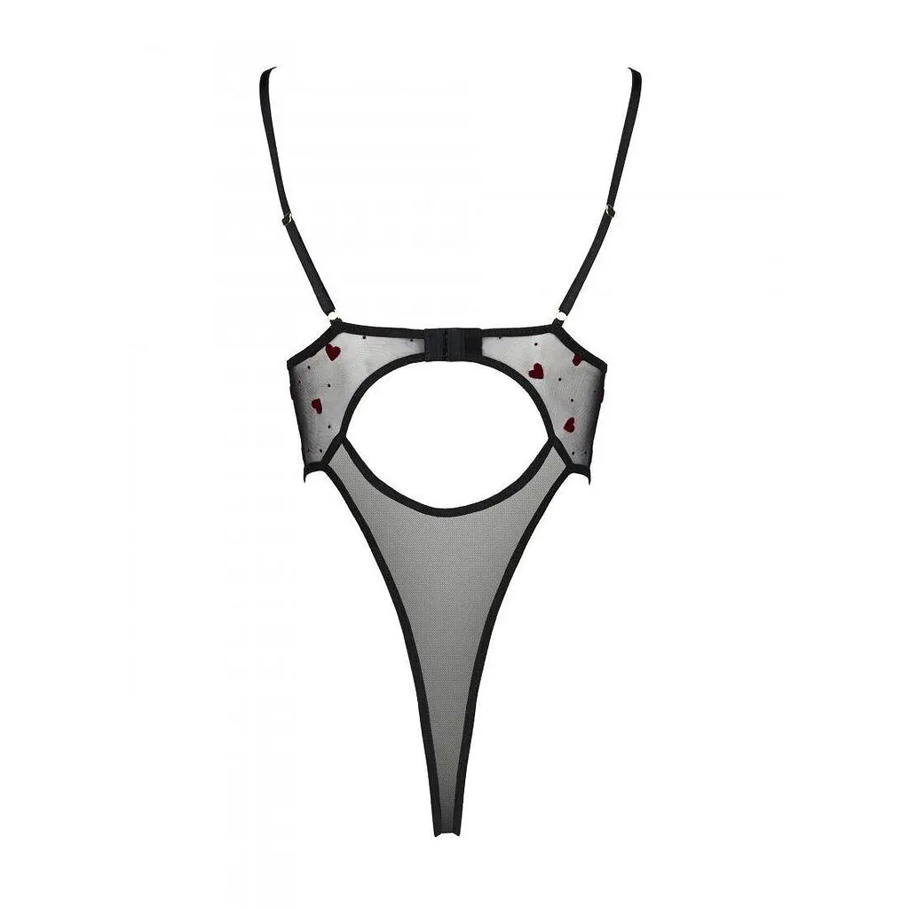 Эротическое боди с рисунком Passion LOVELIA Body black L/XL - фото 6