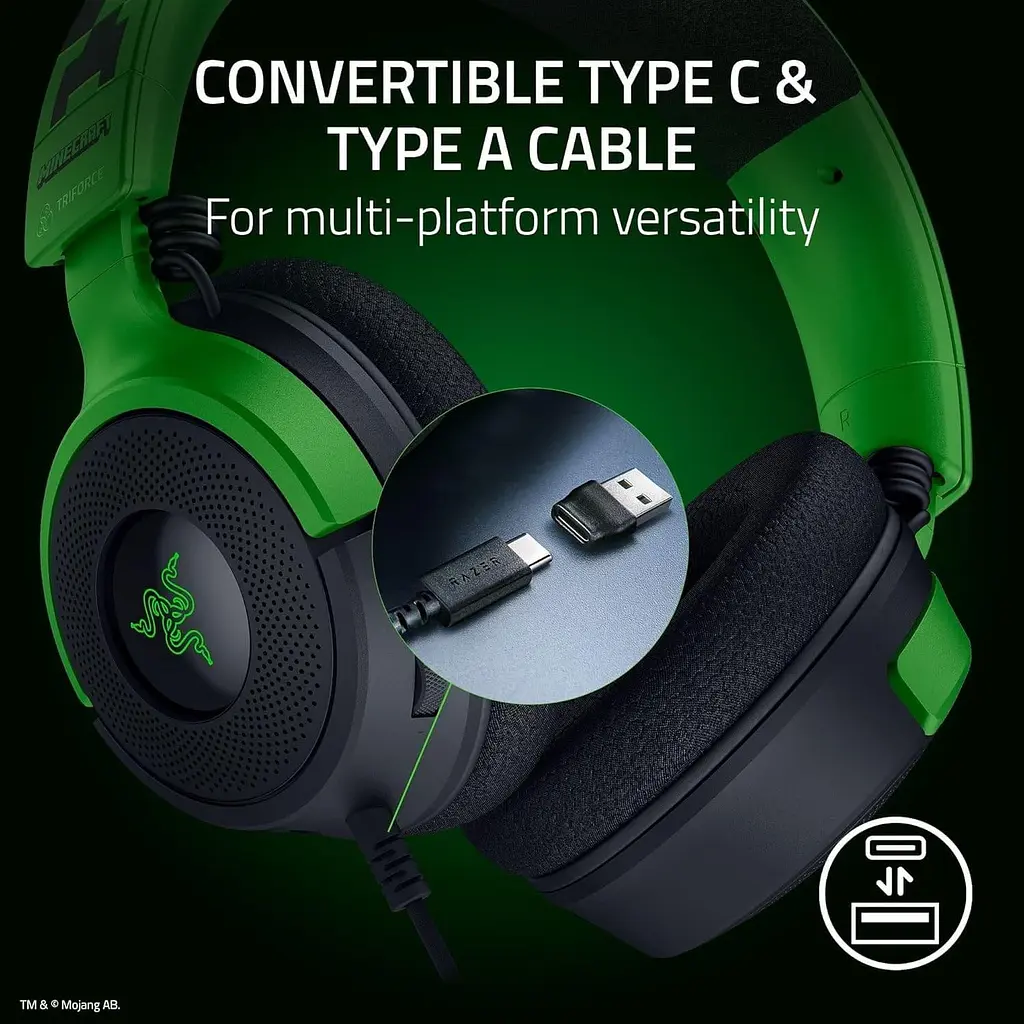 Ігрова гарнітура Razer Kraken V4 X Minecraft Edition (RZ04-05180200-R3M1) - фото 8