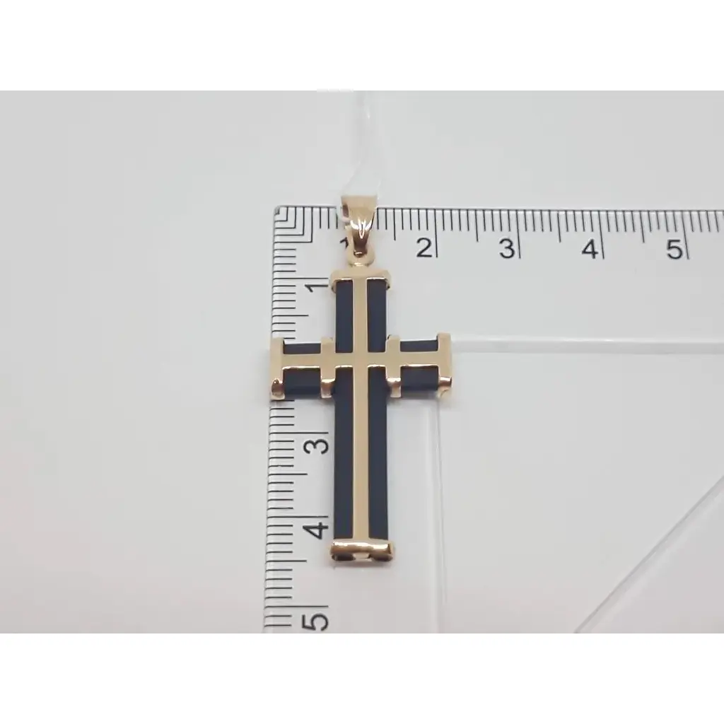 Золотий хрестик Tango з каучуком. 940010 - фото 3