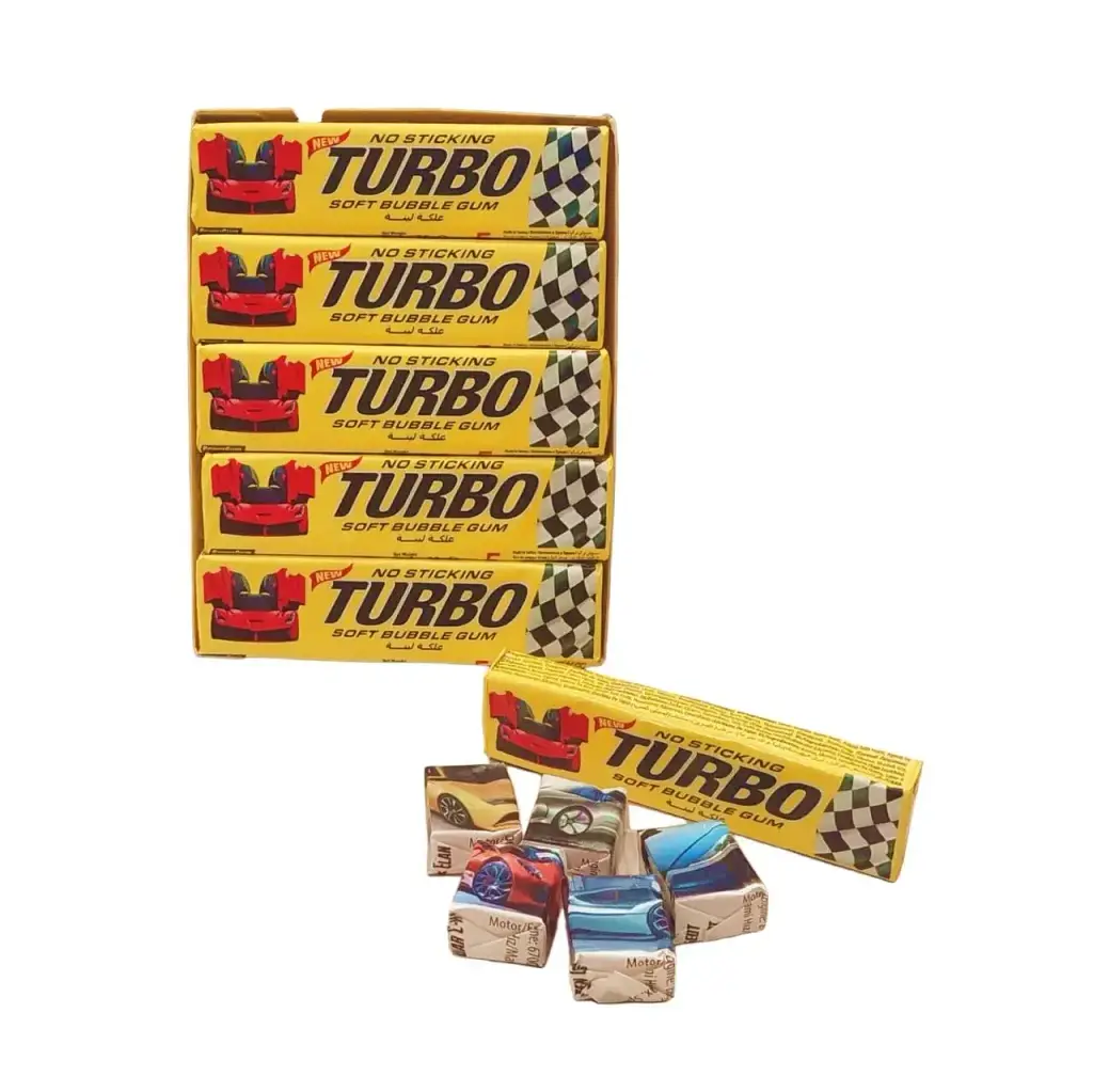Жувальна гумка Turbo NEW Soft Bubble Gum No Sticking зі смаком tutti frutti упаковка 5 штук 22.5г - фото 5