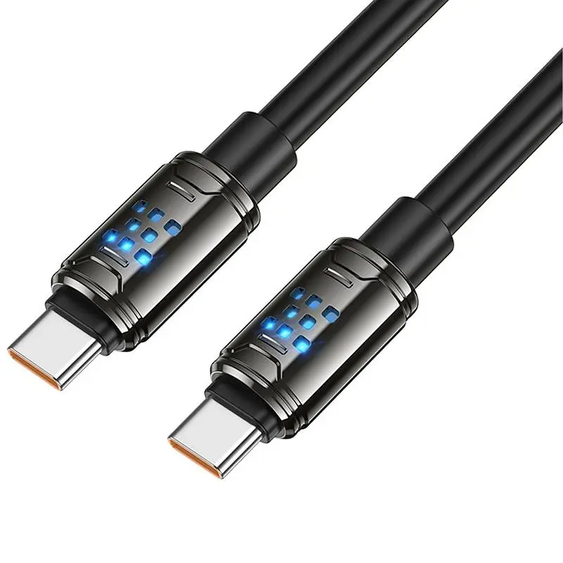 Дата кабель Hoco U143 Joy Type-C to Type-C 240W (1.2m) Black - фото 4