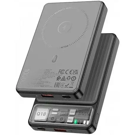 Зовнішній акумулятор Hoco Q18 Tourer power bank with magnetic fast charging магнітний 10000mAh 6942007605182 - фото 4