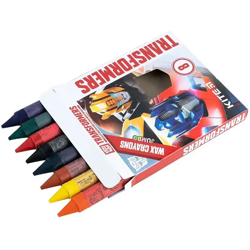 Крейда воскова Kite Jumbo Transformers 8 шт. (TF24-076) - фото 2