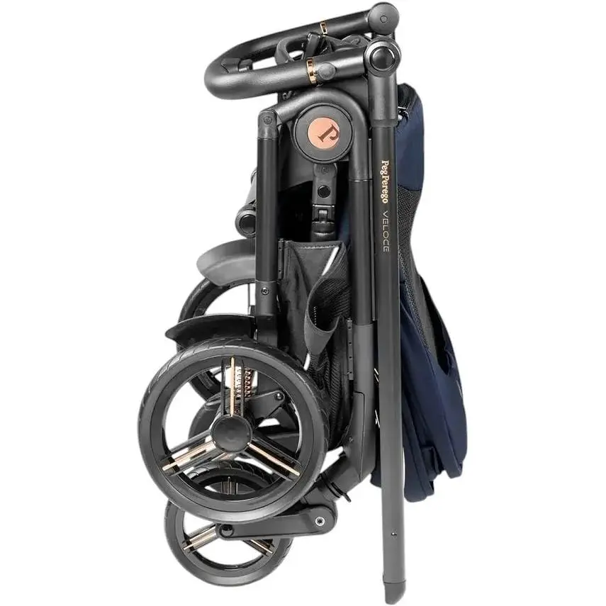 Коляска Peg-Perego Veloce Blue Shine 2 в 1 синяя - фото 10