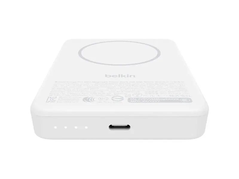 Зовнішній акумулятор (Power Bank) Belkin BoostCharge Slim Magnetic 10000mAh 30W with Kickstand White (BPD016HQWH) - фото 3