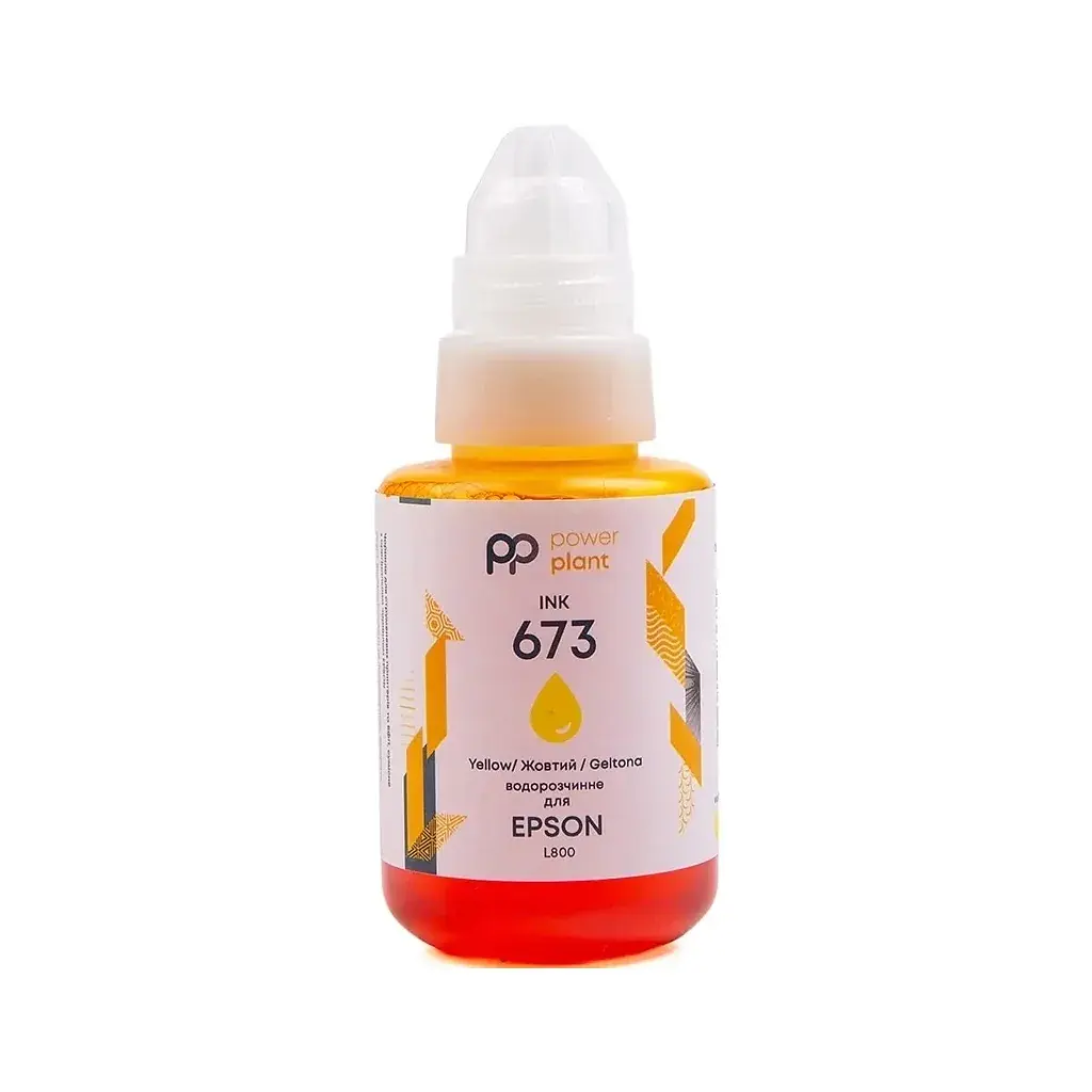 Чорнило PowerPlant Epson 673 L800 140г Yellow (PP673Y)