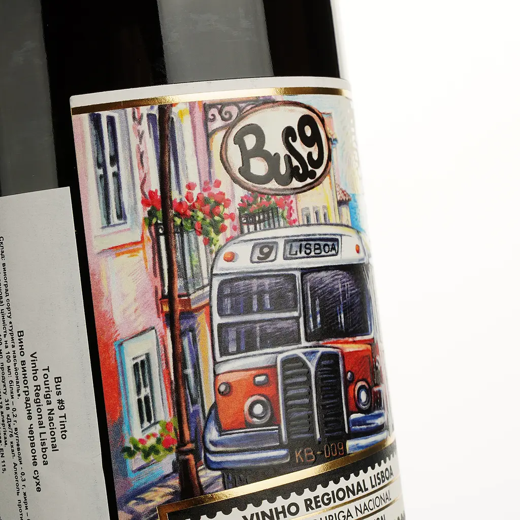 Вино Bus.9 Vinho Regional Lisboa Touriga Nacional красное сухое 0.75 л - фото 3