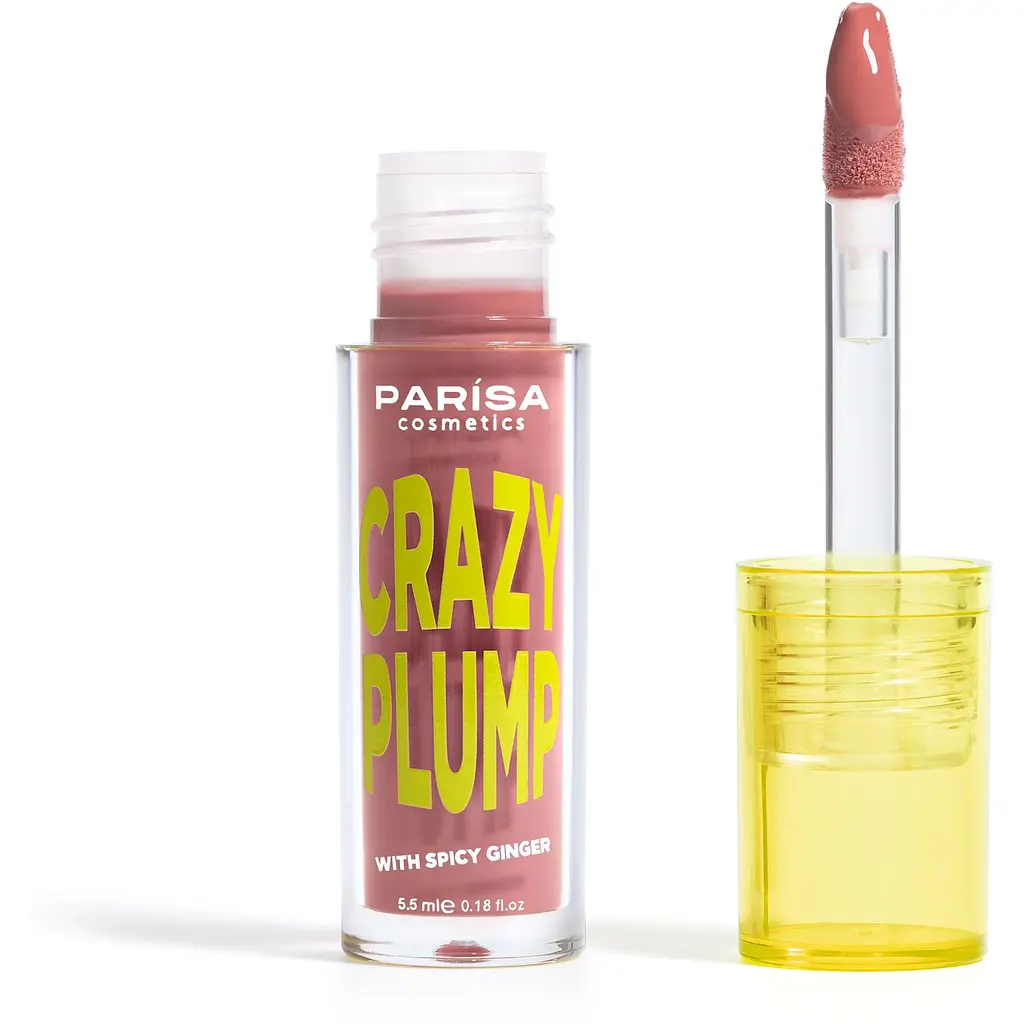 Блиск- плампер для губ Parisa Lipgloss Crazy Plump відтінок №105 Teddy nude  - фото 4