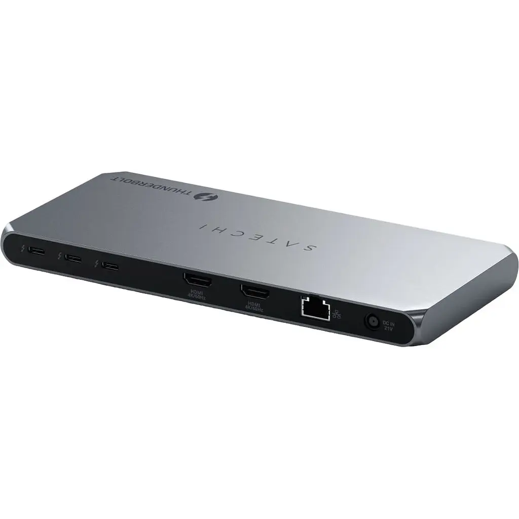 Адаптер Satechi Thunderbolt 4 Docking Station with DisplayLink Space Gray (ST-DT4MDM-EU) - фото 2