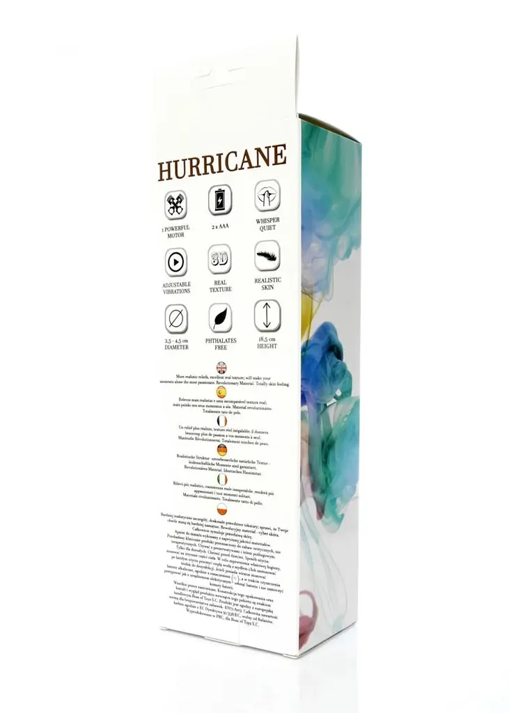 Вібратор B - Series Weather Hurricane, 18.5 см (тілесний) - фото 6