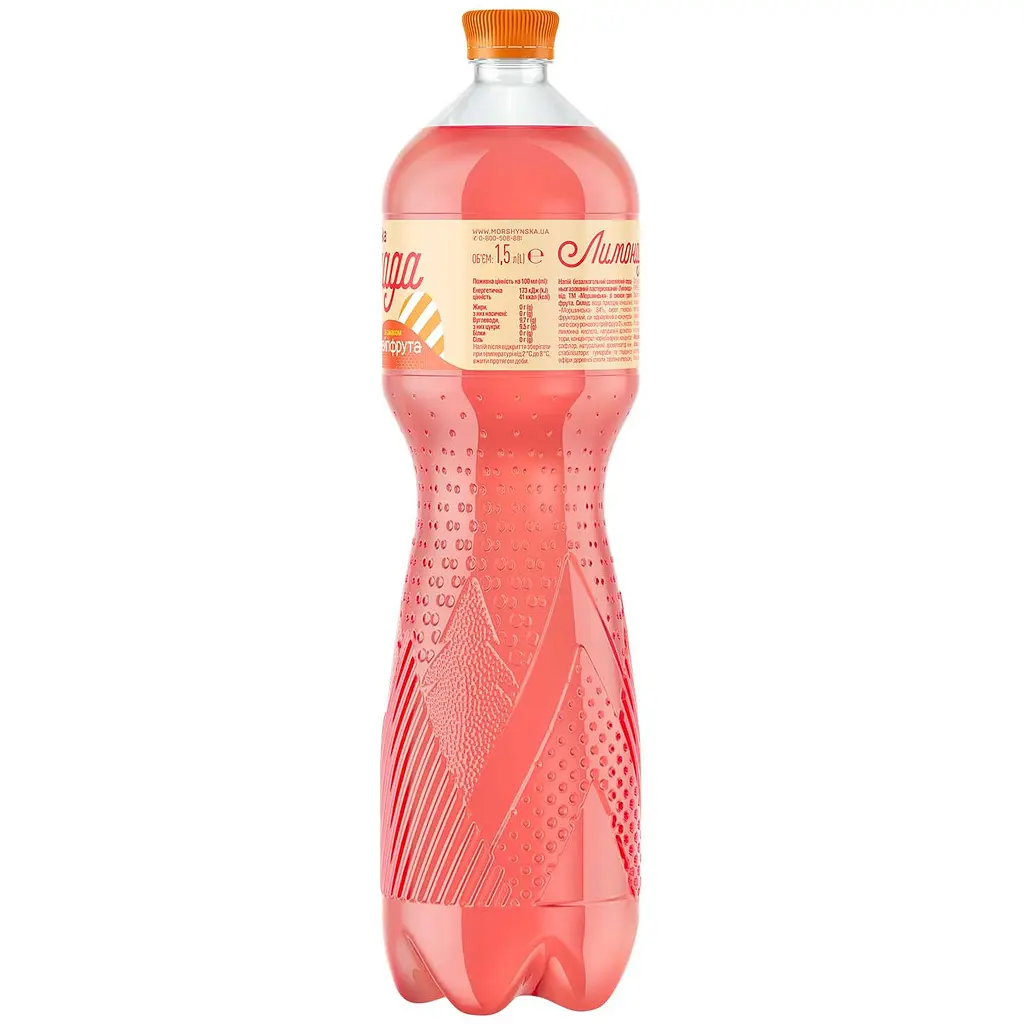 Напій Моршинська Лимонада Грейпфрут середньогазований 1.5 л - фото 2