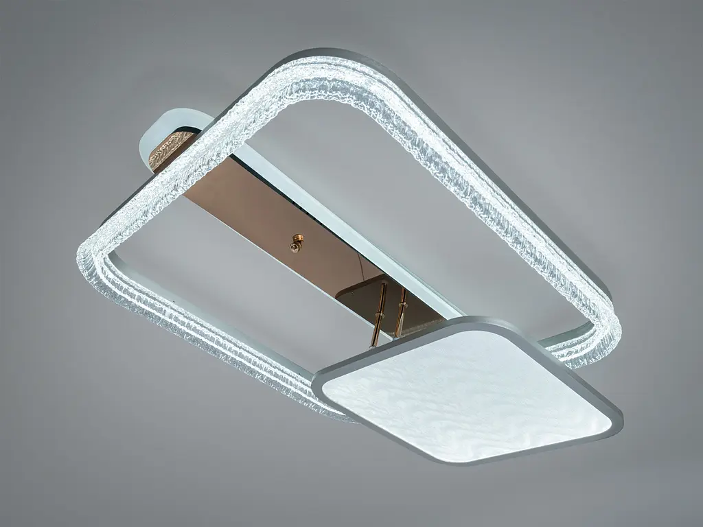 Люстра стельова LED з пультом золото 115 Вт 20 м² - фото 3