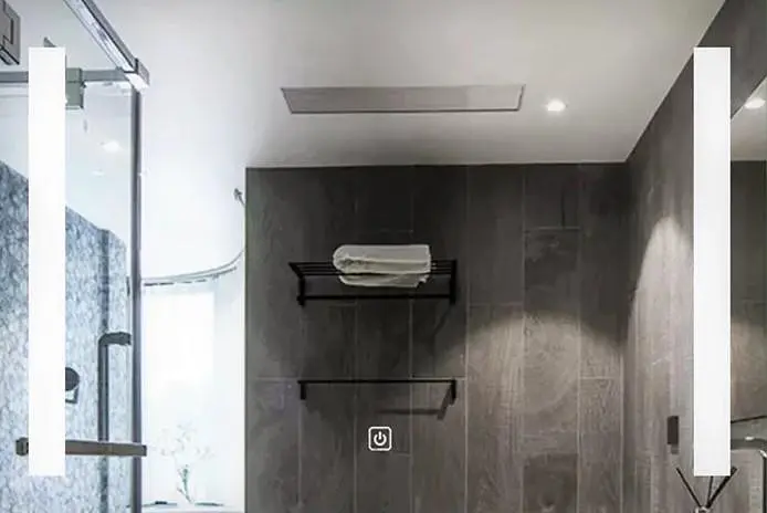 Дзеркало Dusel DE-M1041 75x100 з годинником і Bluetooth, Білий - фото 1