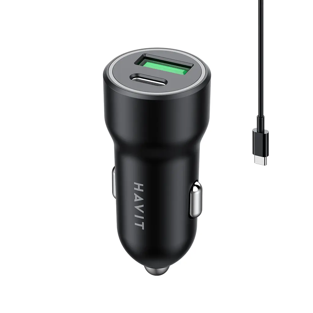 Автомобільний зарядний пристрій HAVIT HV-CC613 20W USB+USB-C HAVIT (27959-000) - фото 4