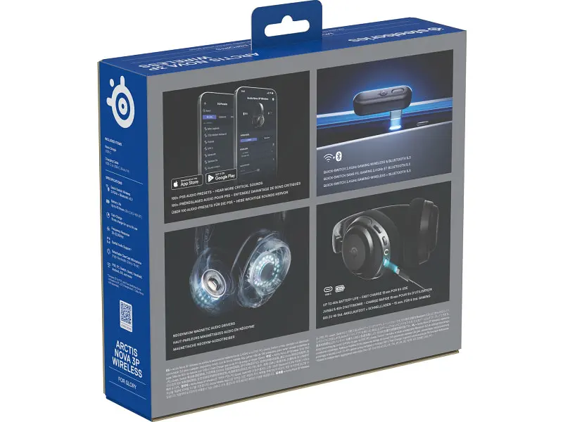 Ігрова гарнітура SteelSeries Arctis Nova 3P Wireless MultiPlatform Black (61686) - фото 6