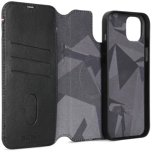 Шкіряний чохол-гаманець Decoded Leather Detachable Wallet Case Black для iPhone 15 Plus (D24IPO15PLDW5BK) - фото 4