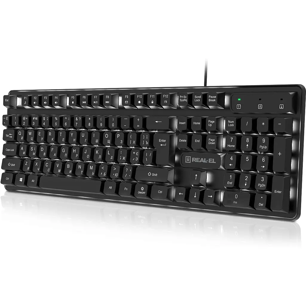 Клавіатура REAL-EL RK-7015 USB Black (EL123100049) - фото 6