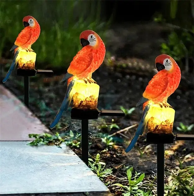 Ліхтар садовий SOLAR PARROT / Світильник для саду Папуга на сонячній батареї - фото 5