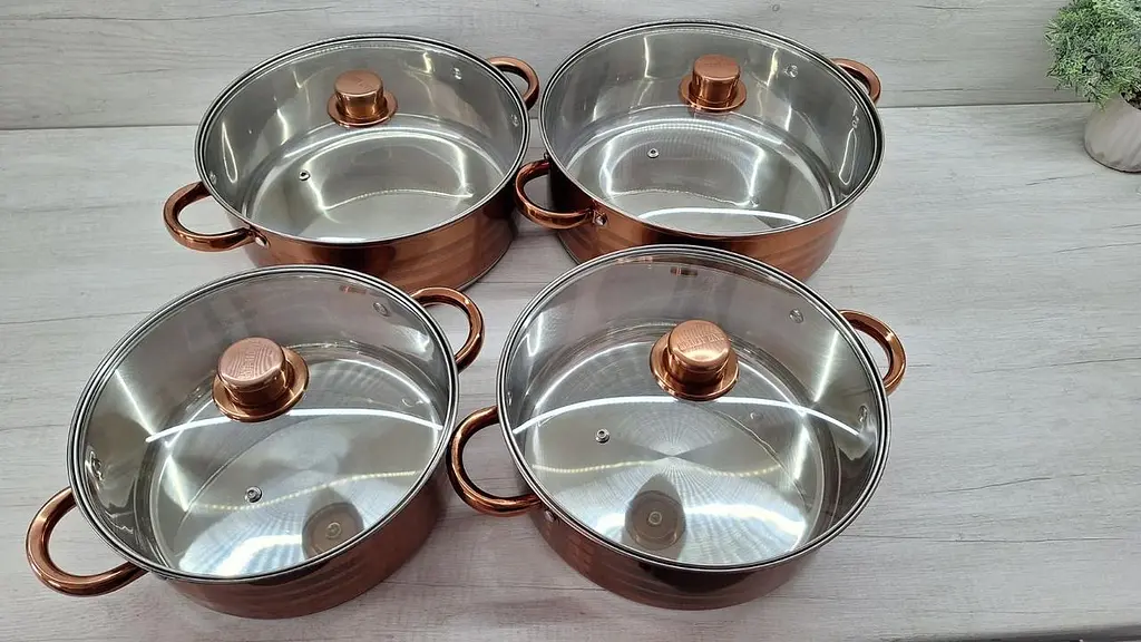 Набор кастрюль с крышками Royalty Line RL-SP7C из нержавеющей стали широкие емкости - фото 6