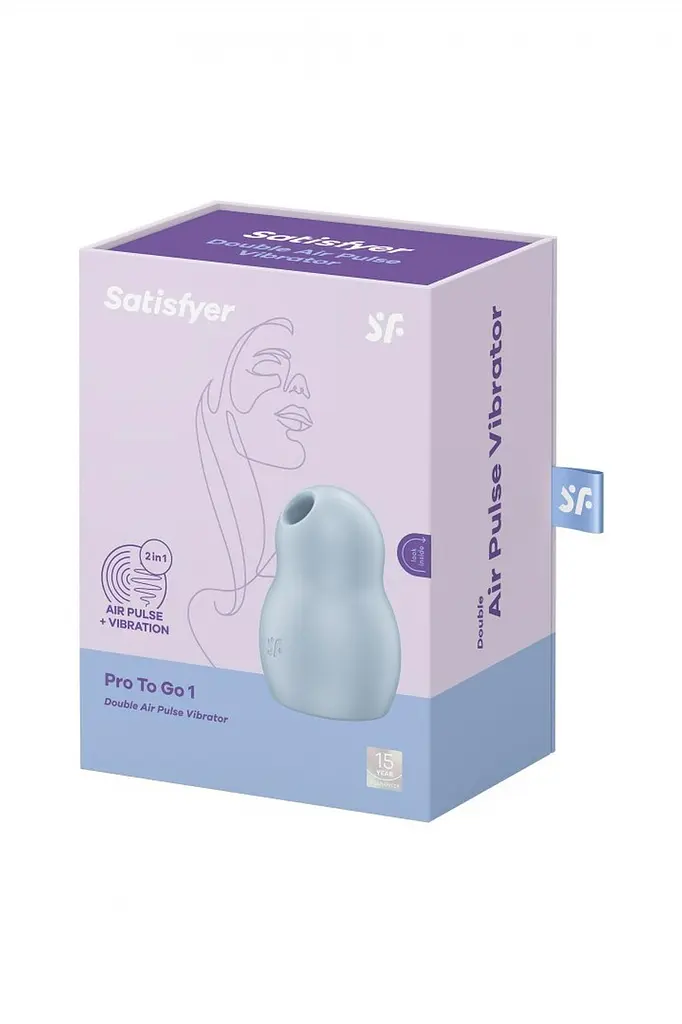 Вакуумний кліторальний стимулятор з вібрацією Satisfyer Pro To Go 1 блакитний - фото 7
