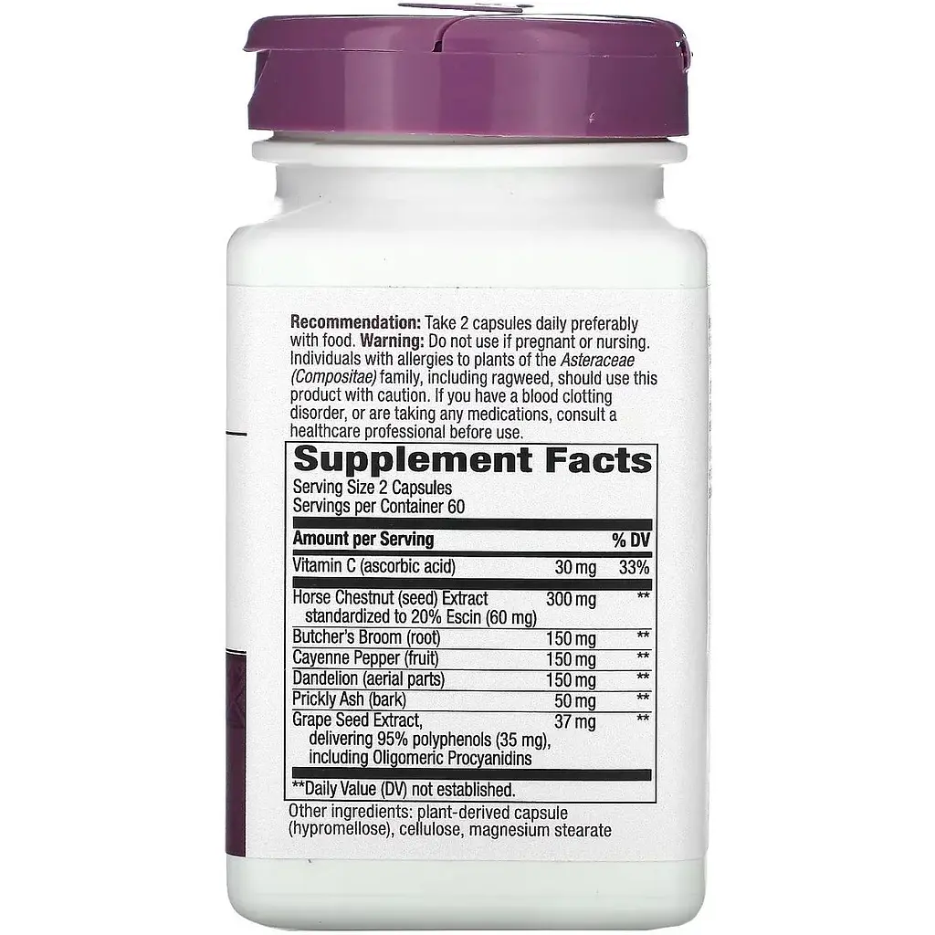 Підтримка вен Nature's Way Leg Veins Support Blend 120 капсул - фото 2