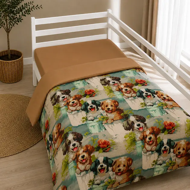 Комплект постільної білизни бязь MirSon TEENAGER Puppy Garden 160 x 220 см (2200013681939) - фото 4