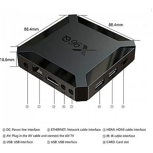 Медіаплеєр Smart TV Vontar X96Q стаціонарний HD (смарт ТВ приставка) 2GB/16GB чорний (X96Q-2-16_999) - фото 3