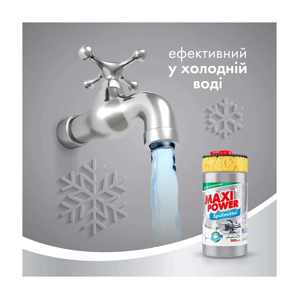 Средство для ручного мытья посуды Maxi Power Платинум 1000 мл (4823098402794) - фото 5