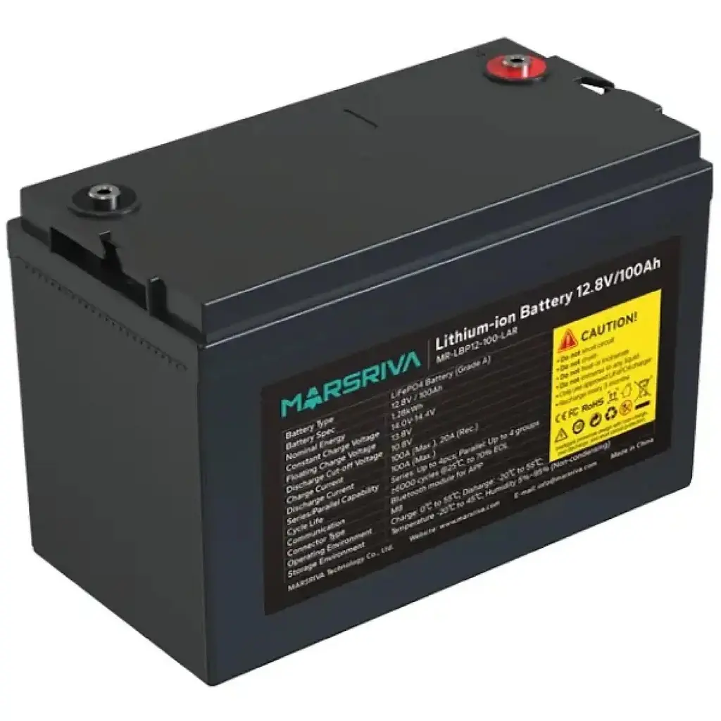Акумуляторна батарея для ДБЖ Marsriva LiFePO4 12.8 V / 100 А*ч (MR-LBP12-100-LAR) - фото 3