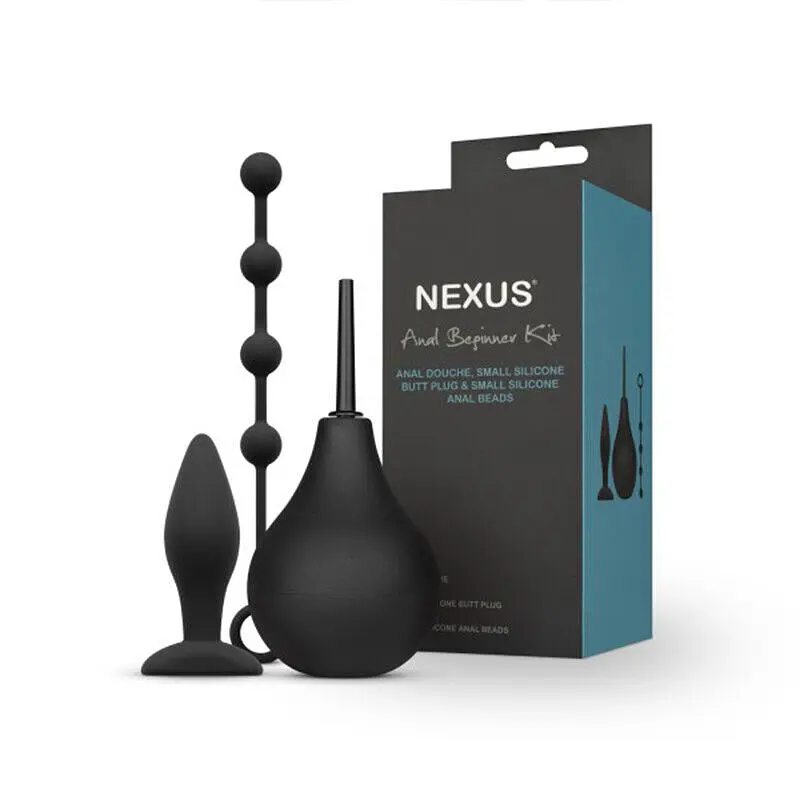 Набір анальних девайсів для початківців Nexus Anal Beginner Kit, Анальний душ, пробка та кульки - фото 2