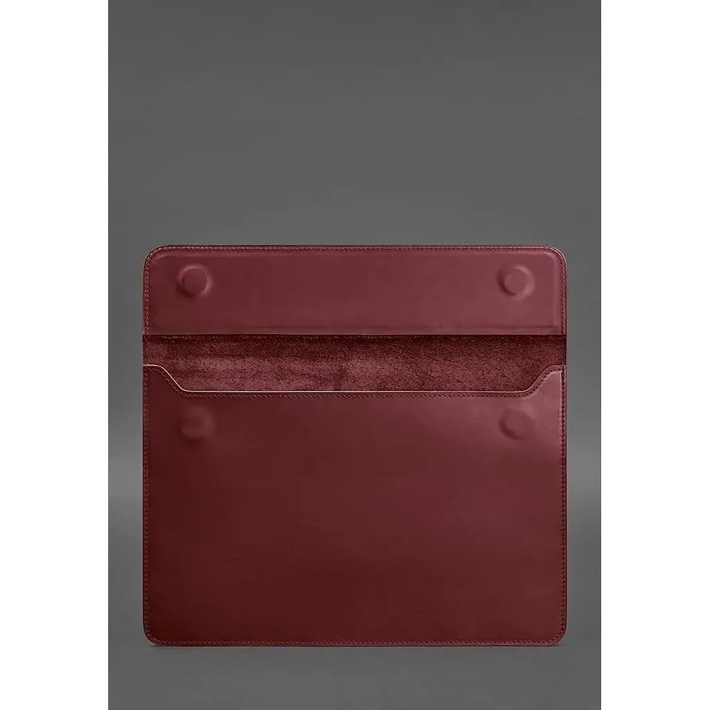 Шкіряний чохол-конверт BlankNote Crazy Horse на магнітах для MacBook 13 Бордовий - фото 3