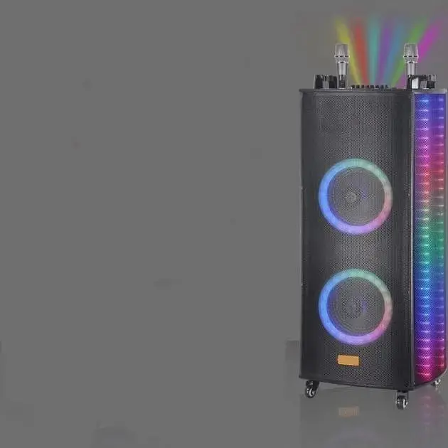 Портативная колонка бумбокс XPRO 1212 чемодан 100Вт USB SD FM радио Bluetooth 2 микрофона ДУ (MER-15690) - фото 3