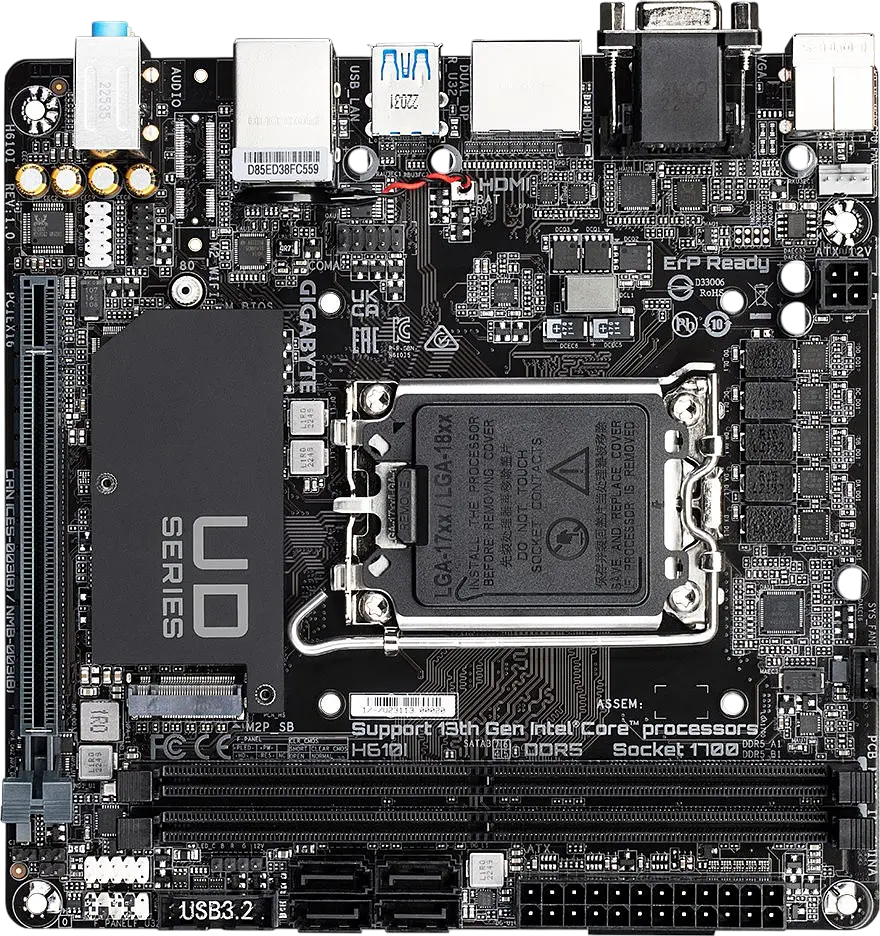 Mатеринська плата Gigabyte H610I LGA 1700 (H610I) - фото 2