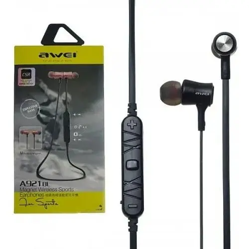 Гарнітура бездротова Awei A921BL Bluetooth магнітна - фото 7