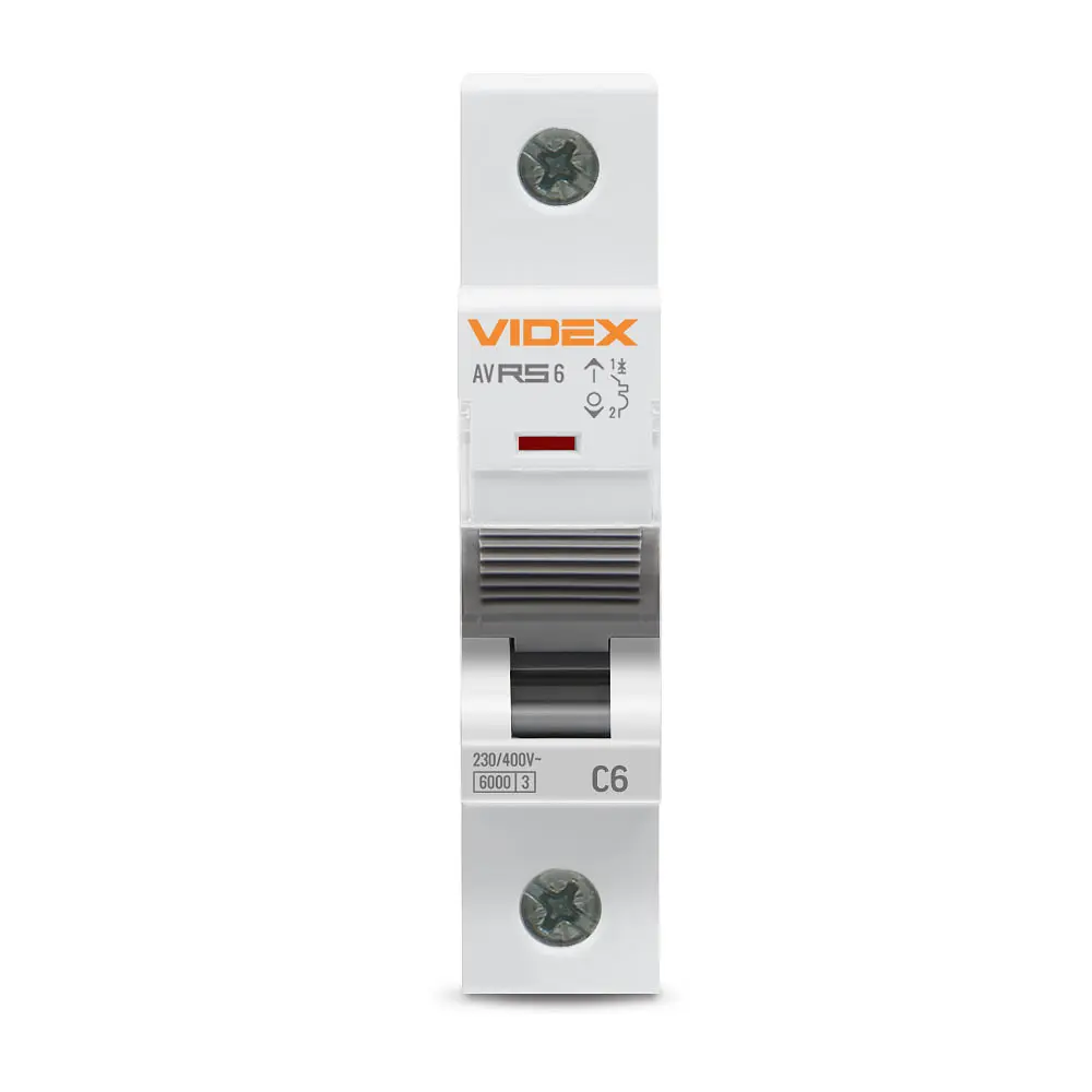 Автоматичний вимикач RS6 1п 6А 6кА С VIDEX RESIST VIDEX (26545-000) - фото 2