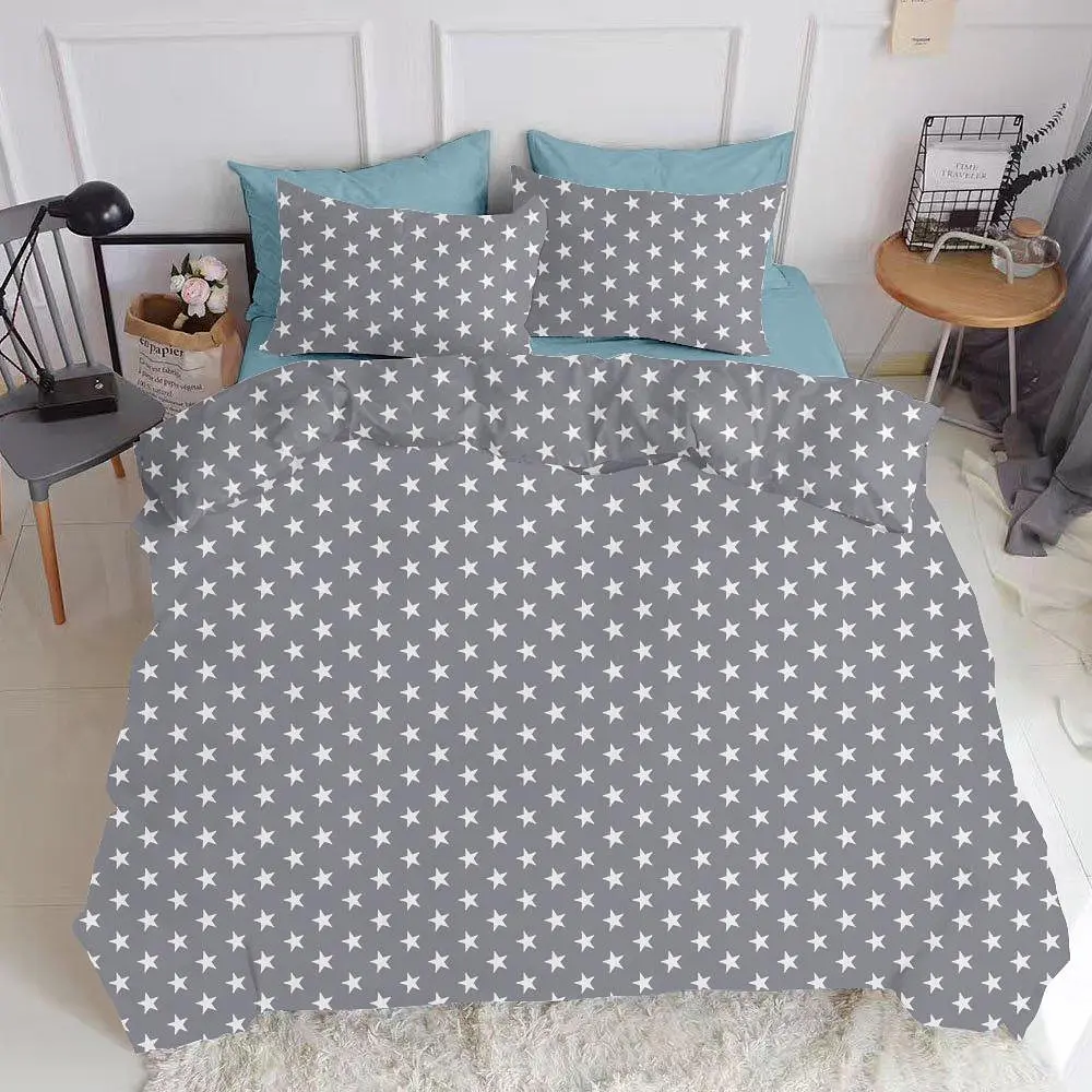 Комплект постільної білизни Cosas Stars Полуторний сірий (StarsBGrey_El-Sky_160) - фото 4
