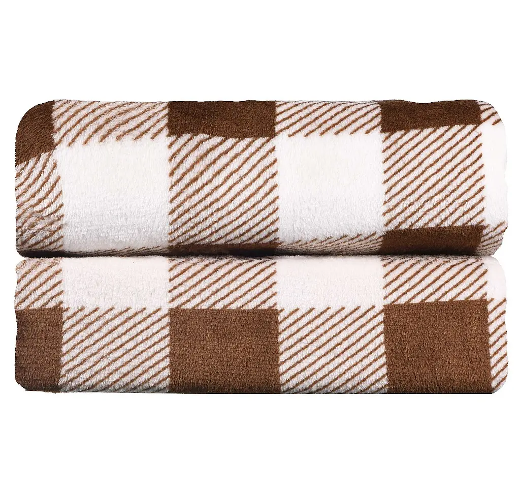 Плед Ardesto Flannel, 200х160 см, клітинка, бежевий (ART0103PB) - фото 2