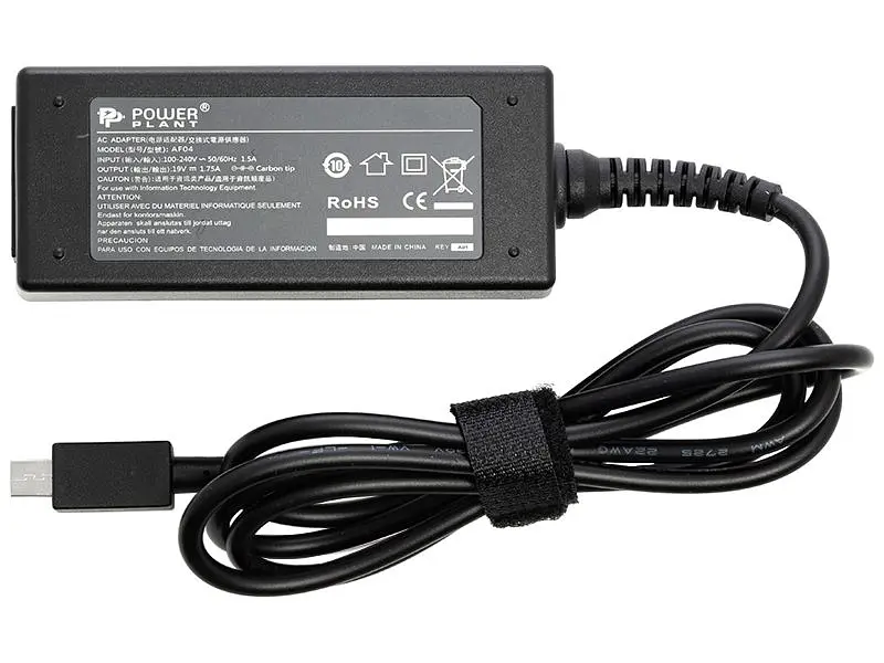 Блок живлення для ноутбуків PowerPlant ASUS 220V, 19V 33W 1.75A (mini USB) (AS33FMUSB)