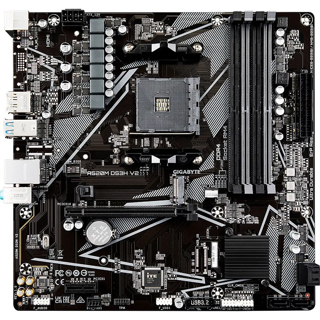 Материнська плата Gigabyte A520M DS3H V2 [146972] - фото 2