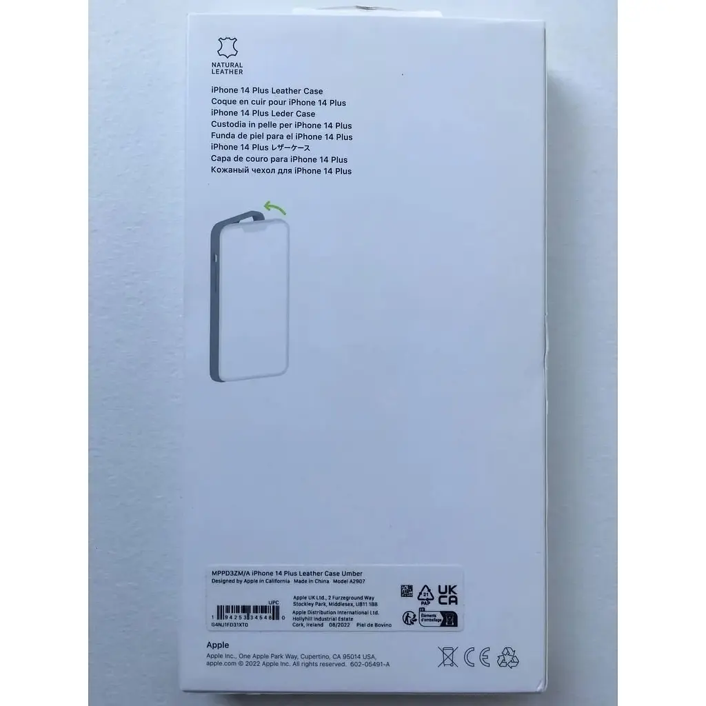 Оригінальний шкіряний чохол Apple Leather Case MagSafe для iPhone 14 Plus (6.7") Umber (MPPD3ZE/A) - фото 3