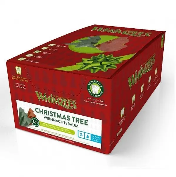 Натуральні ласощі для зубів собак WHIMZEES Dental Treats Christmas Tree, 1 шт. S - фото 2