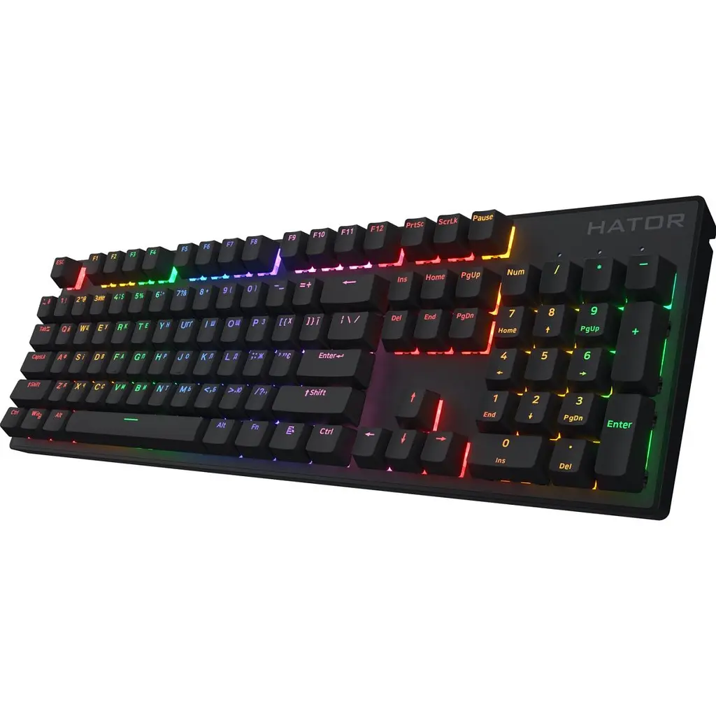 Клавіатура Hator Icefall Mecha Rainbow USB Black (HTK104UA) [136479] - фото 2