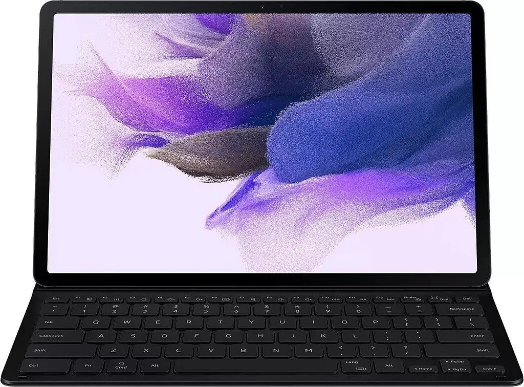 Чохол-клавіатура Samsung Book Cover Keyboard Slim для Galaxy Tab S7 FE 12.4 (T730/T733/T735/T736) / Tab S7+ 12.4 (T970/T795/T976) / Tab S8+ 12.4 (X800/X806) Black ENG/UKR OEM (EF-DT730BBRGRU)