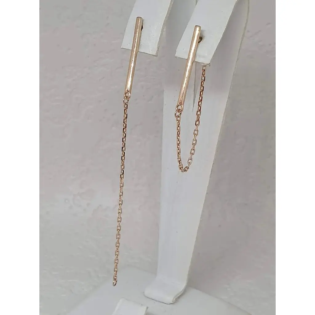 Золоті сережки-підвіски Платон 3в1. 1С301/00Б - фото 4