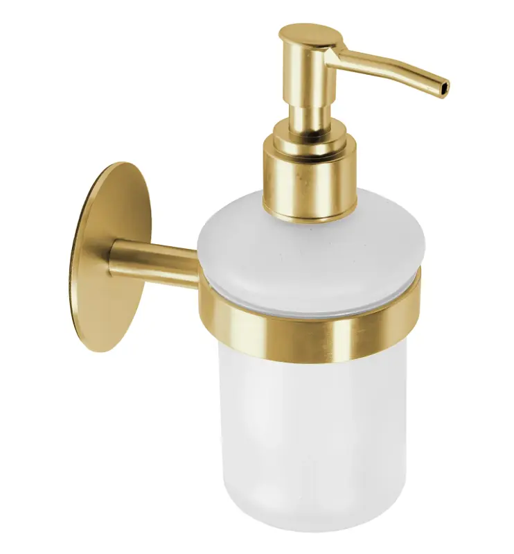 Дозатор для жидкого мыла Rea 322217B brushed gold REA-77026, Золотой - фото 4