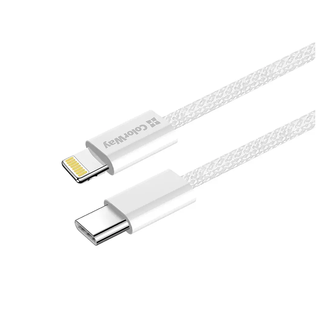 Дата кабель USB-C to Lightning 2.0m PD 27W braided gray ColorWay (CW-CBPDCL068-GR) - фото 4